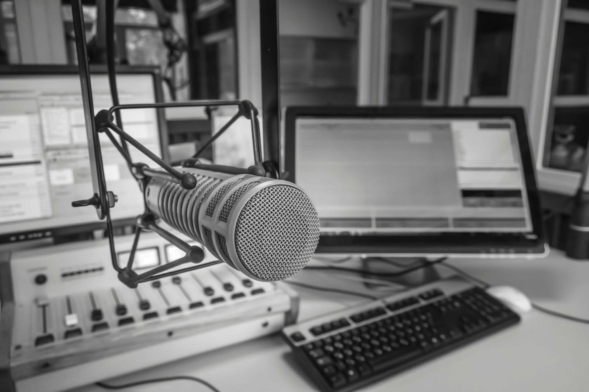 Radio station studio